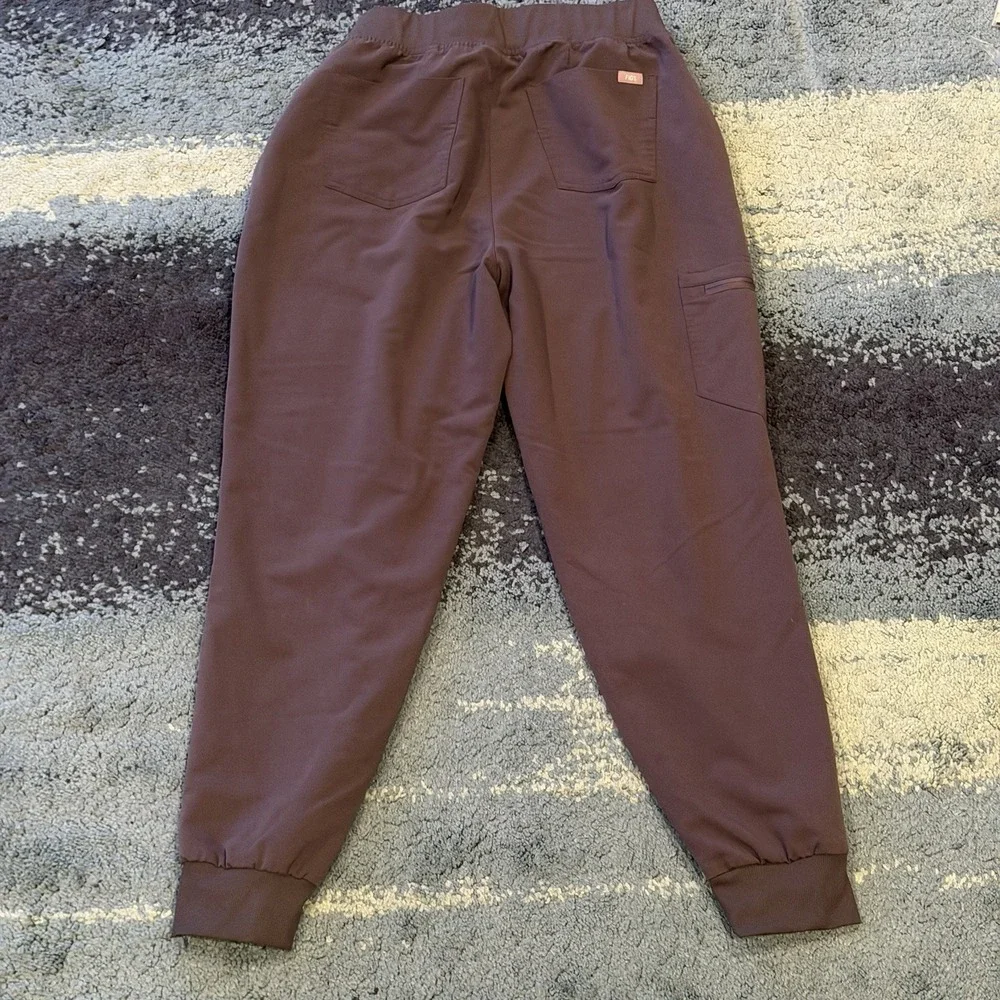 FIGS Zamora Jogger Pants Gray Scrub Cargo Pocket Elastic Waist Women's XL